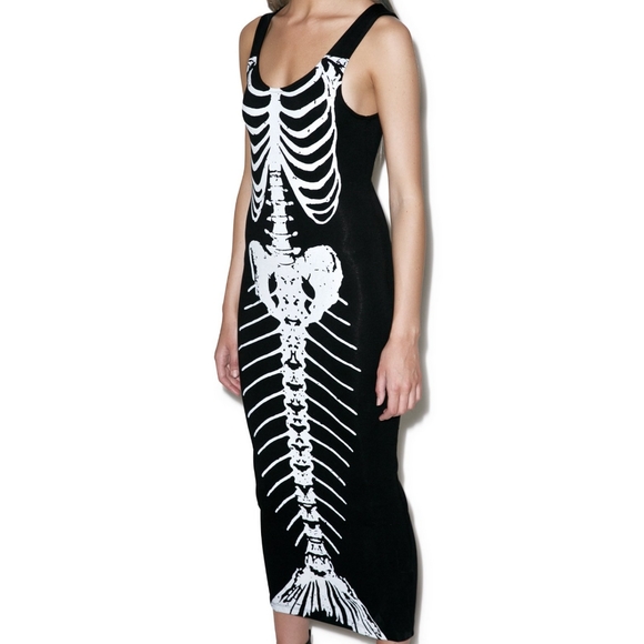 ONE SMALL LEFT! [NEW] Iron Fist Bone Deep Bodycon Dress - Picture 10 of 16